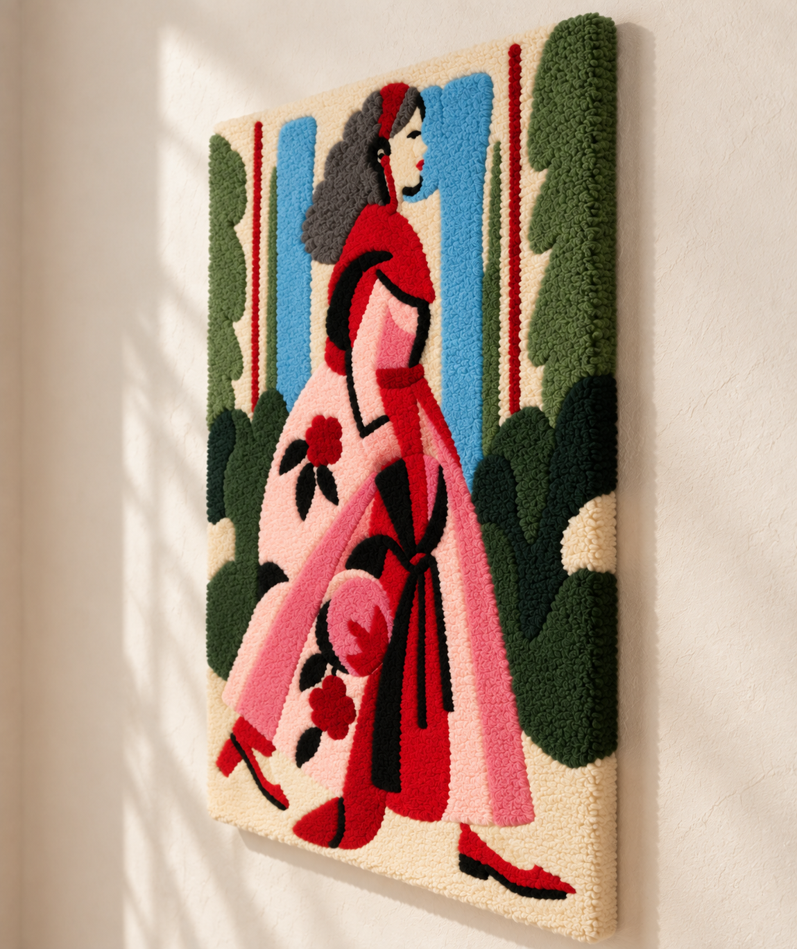 The Rose-Colored Stroll — angled relief view