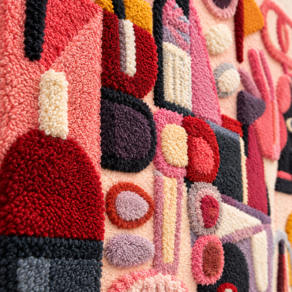 The Rose Kitchen Collection — tufted wool texture detail