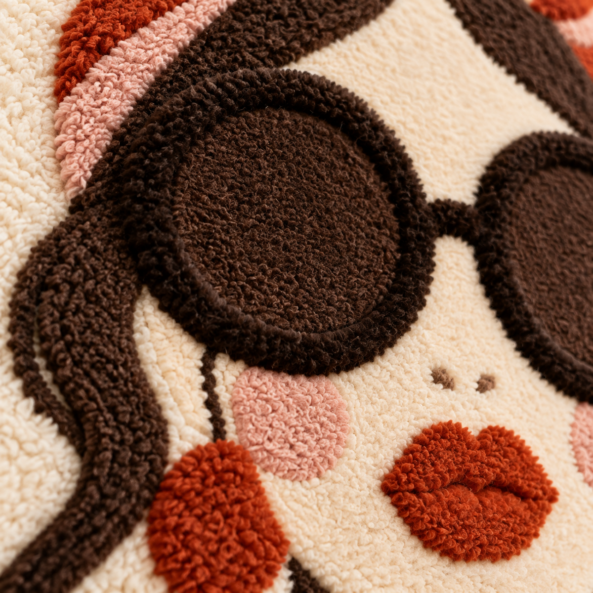 The Rust Scarf Muse — tufted wool texture detail