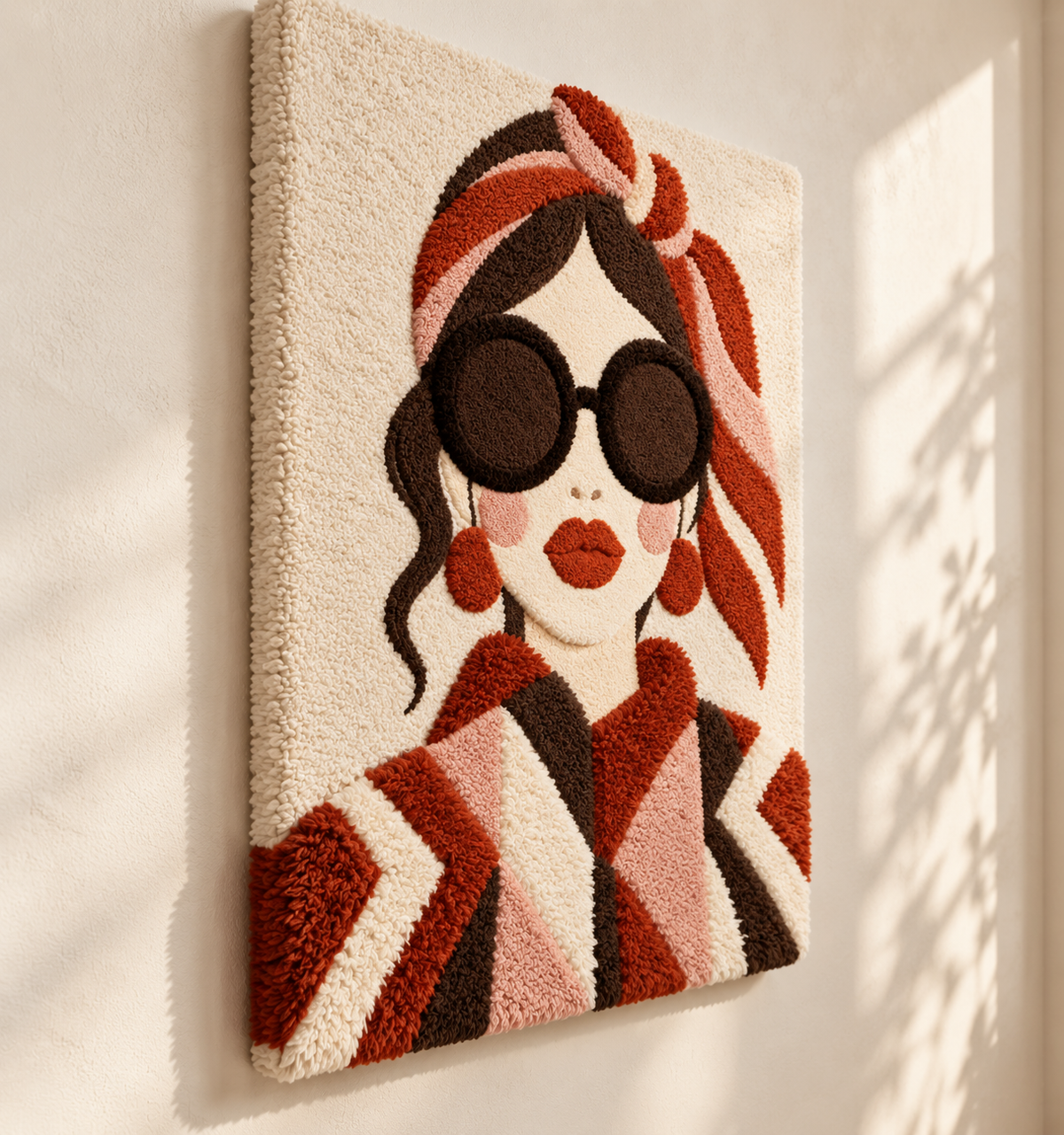 The Rust Scarf Muse — angled relief view