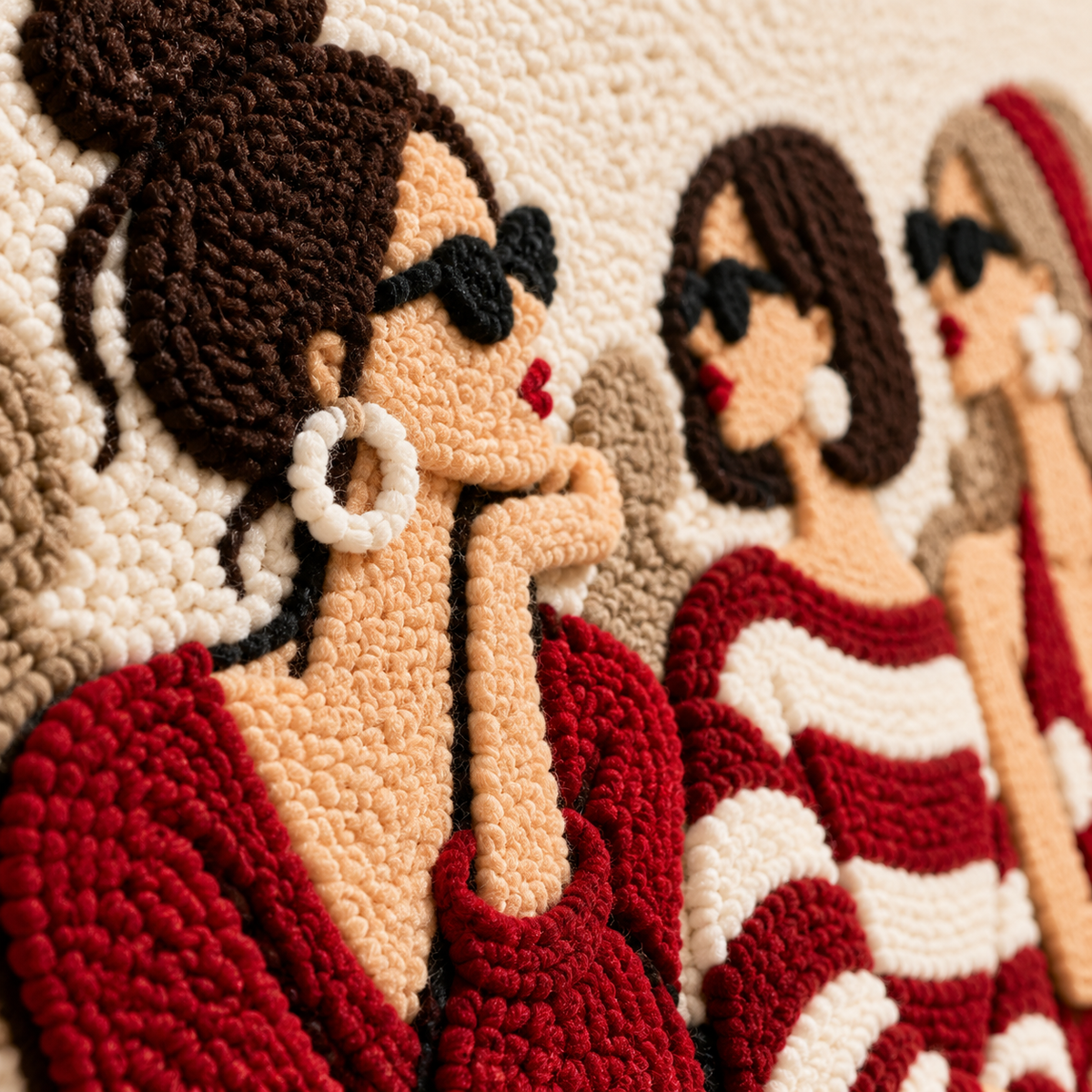 The Scarlet Social Club — tufted wool texture detail