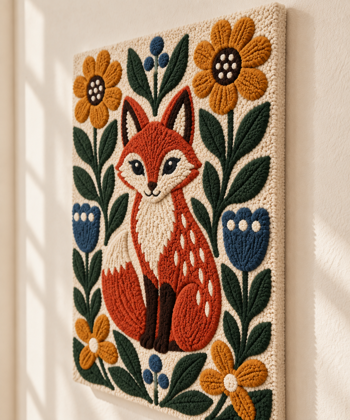 The Sunflower Fox — angled relief view