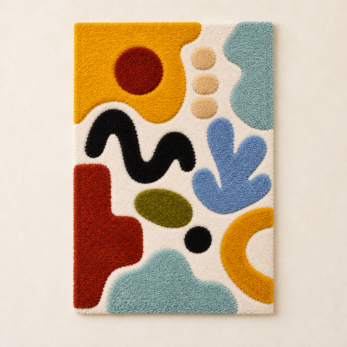 Hewn Earth Sunlit Shape Garden wall art features abstract sunlit garden design on a textured surface.