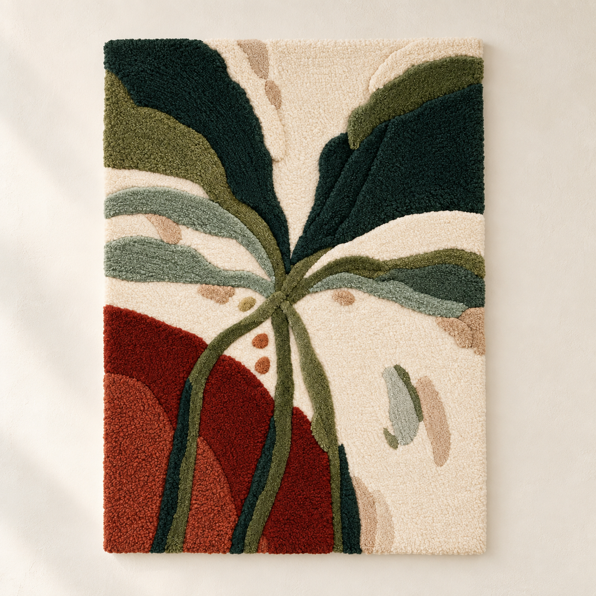 Hewn Earth wall art titled The Swaying Olive Leaf featuring a detailed olive leaf design on a neutral background.