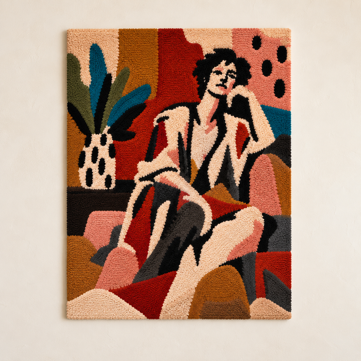 Hewn Earth The Terracotta Muse wall art featuring earthy terracotta tones and abstract design on a neutral background.