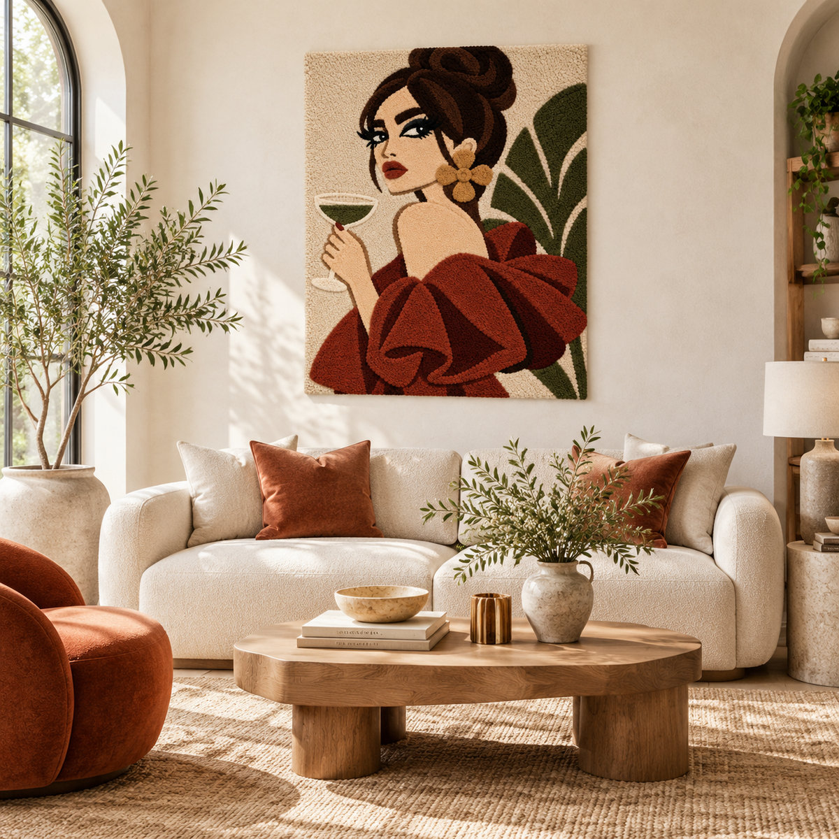 The Terracotta Ruffle — front-facing room scene [room-front]