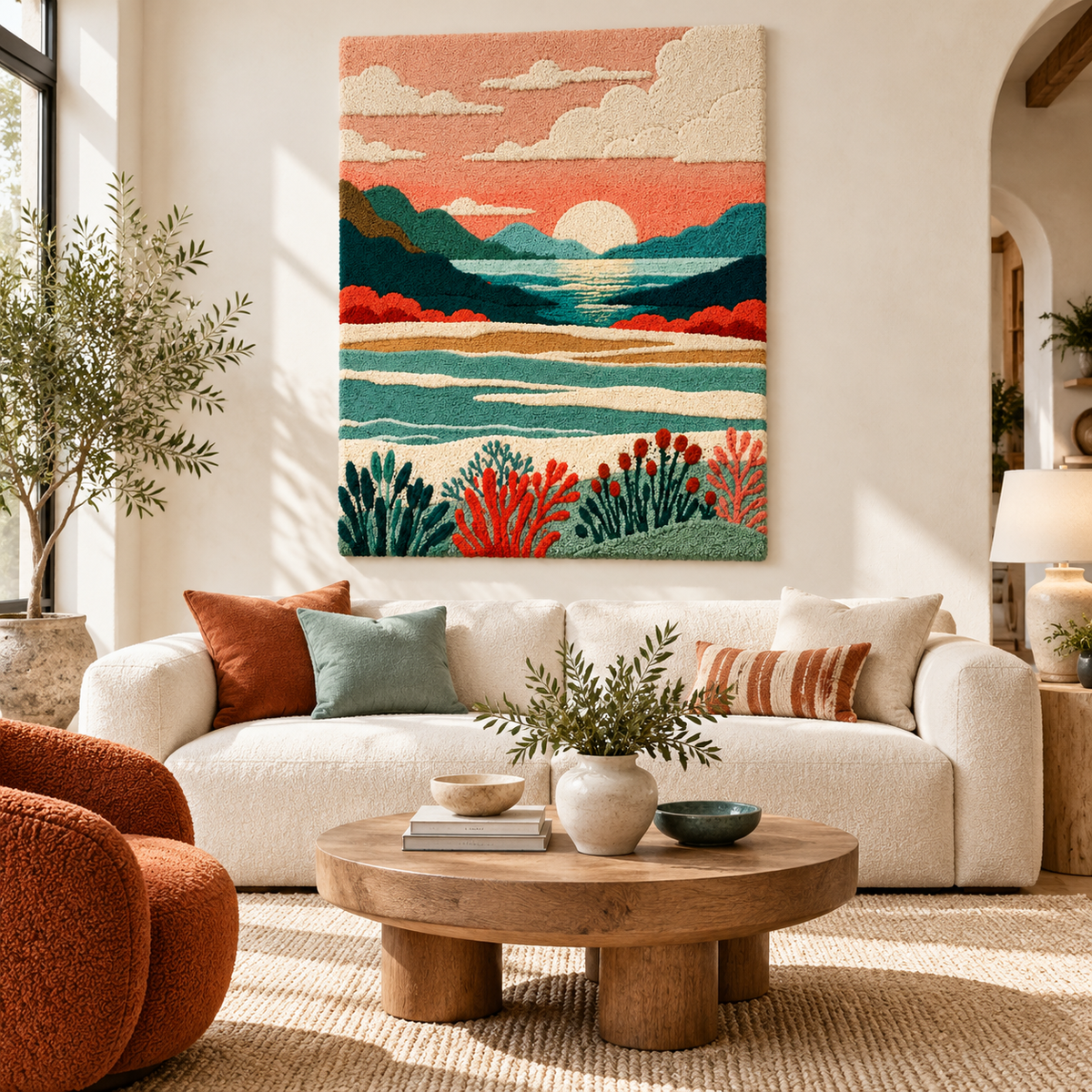 The Tide at Daybreak — front-facing room scene