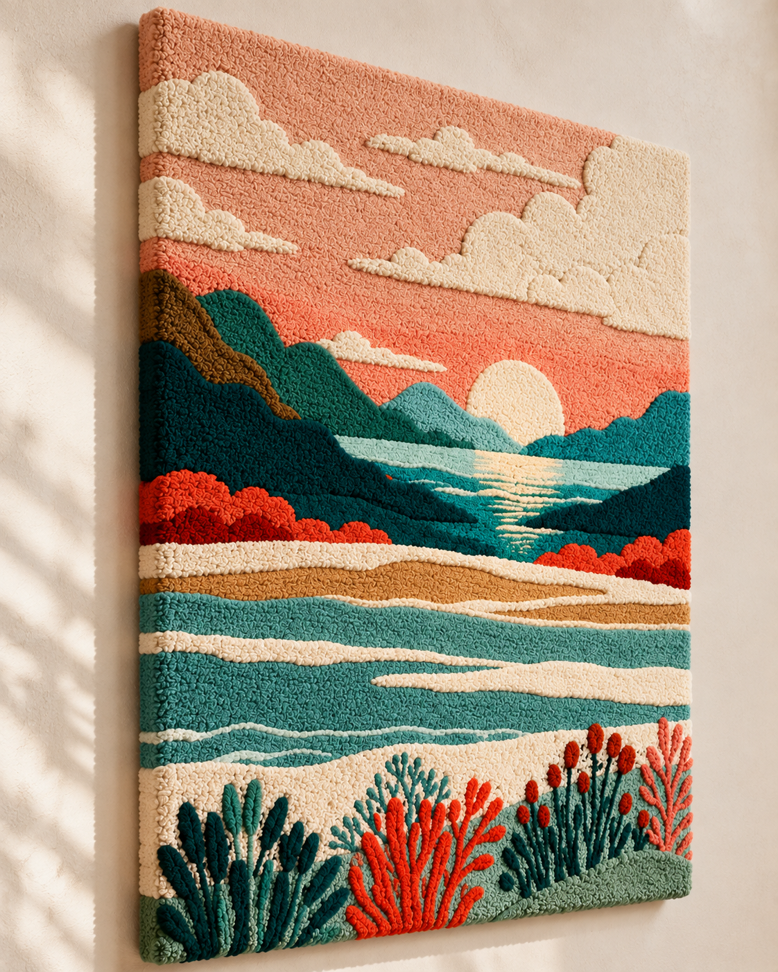 The Tide at Daybreak — angled relief view