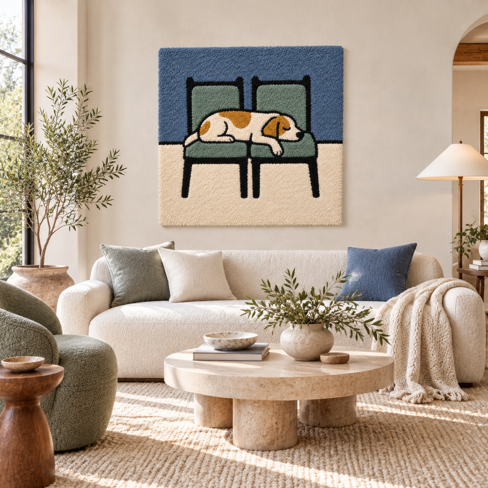 The Two Chair Dog Nap — front-facing room scene