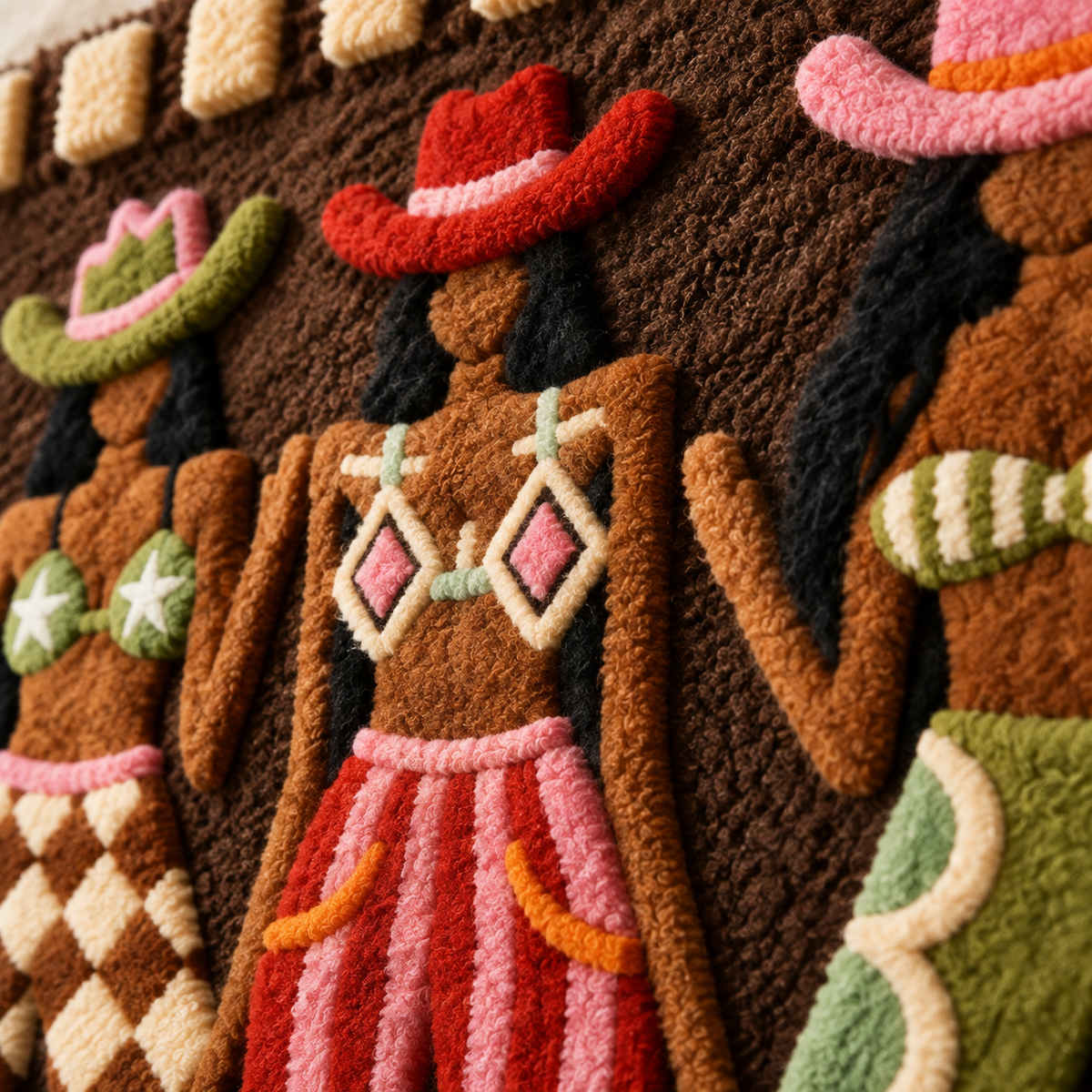 The Western Chorus — tufted wool texture detail