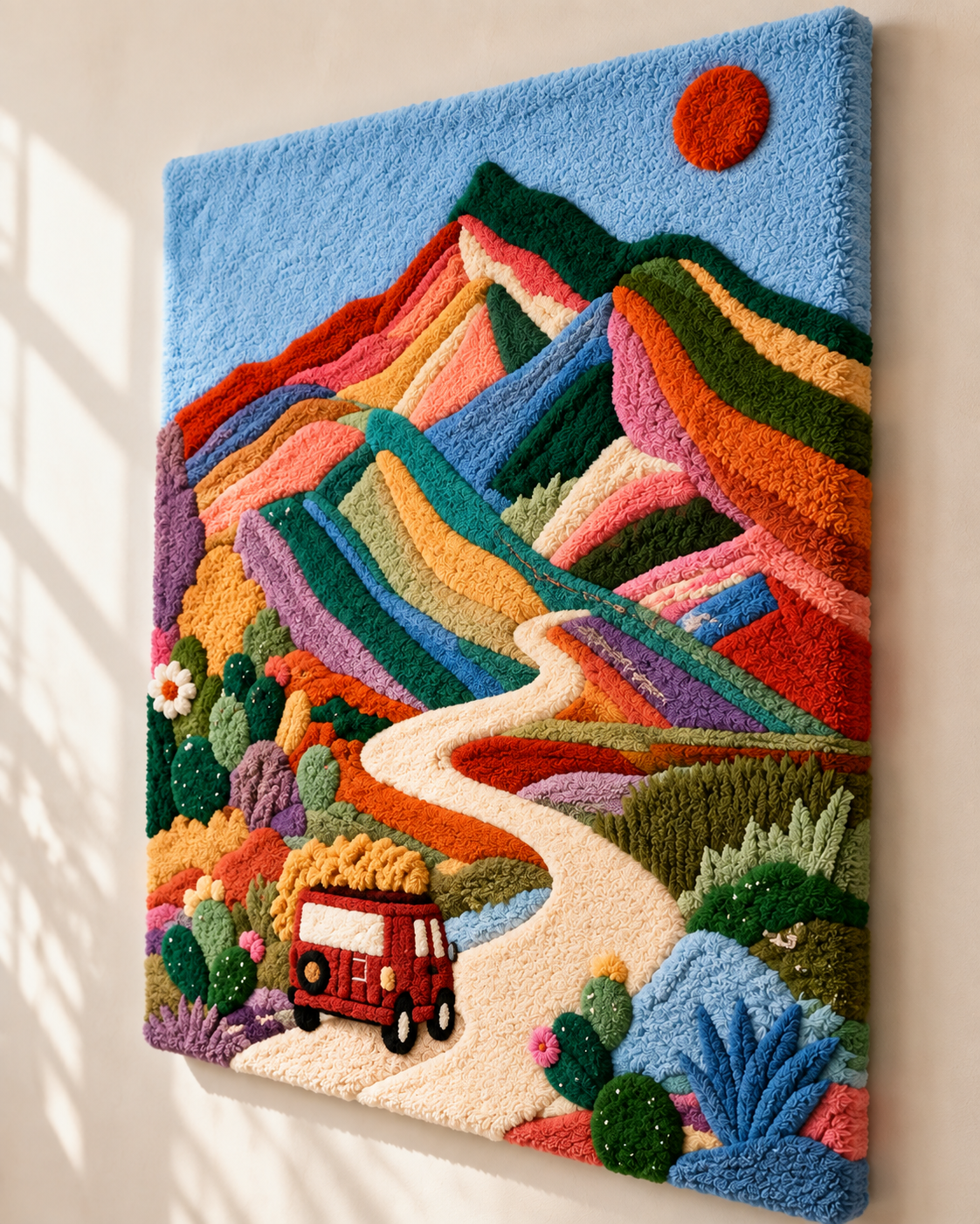 The Winding Mountain Road — angled relief view