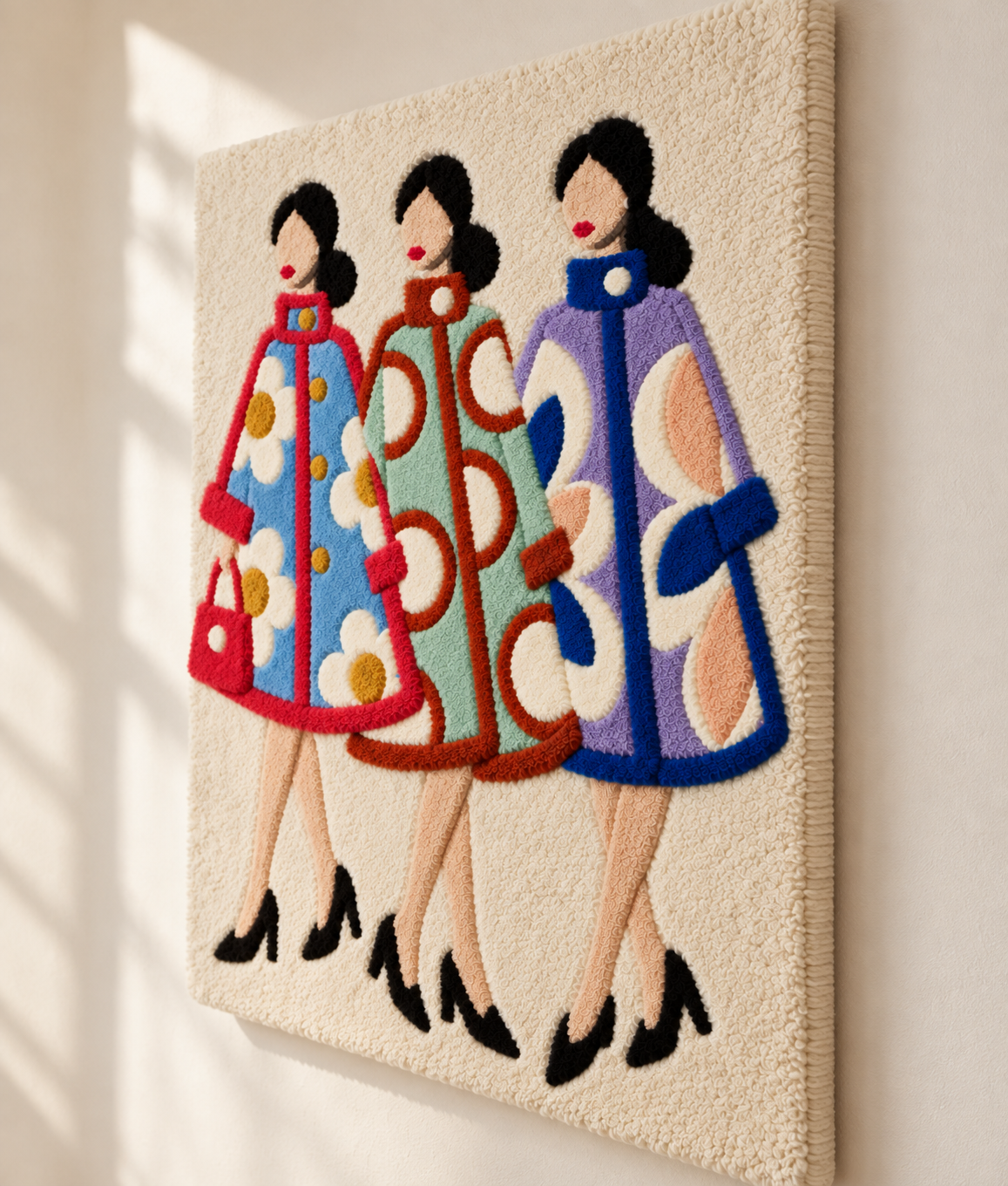 Three Coats Colorful Promenade — angled relief view