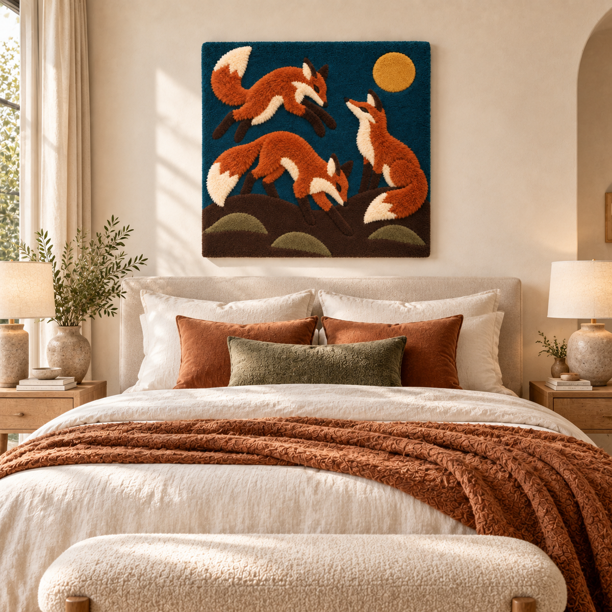Three Foxes Under the Moon — room setting 3
