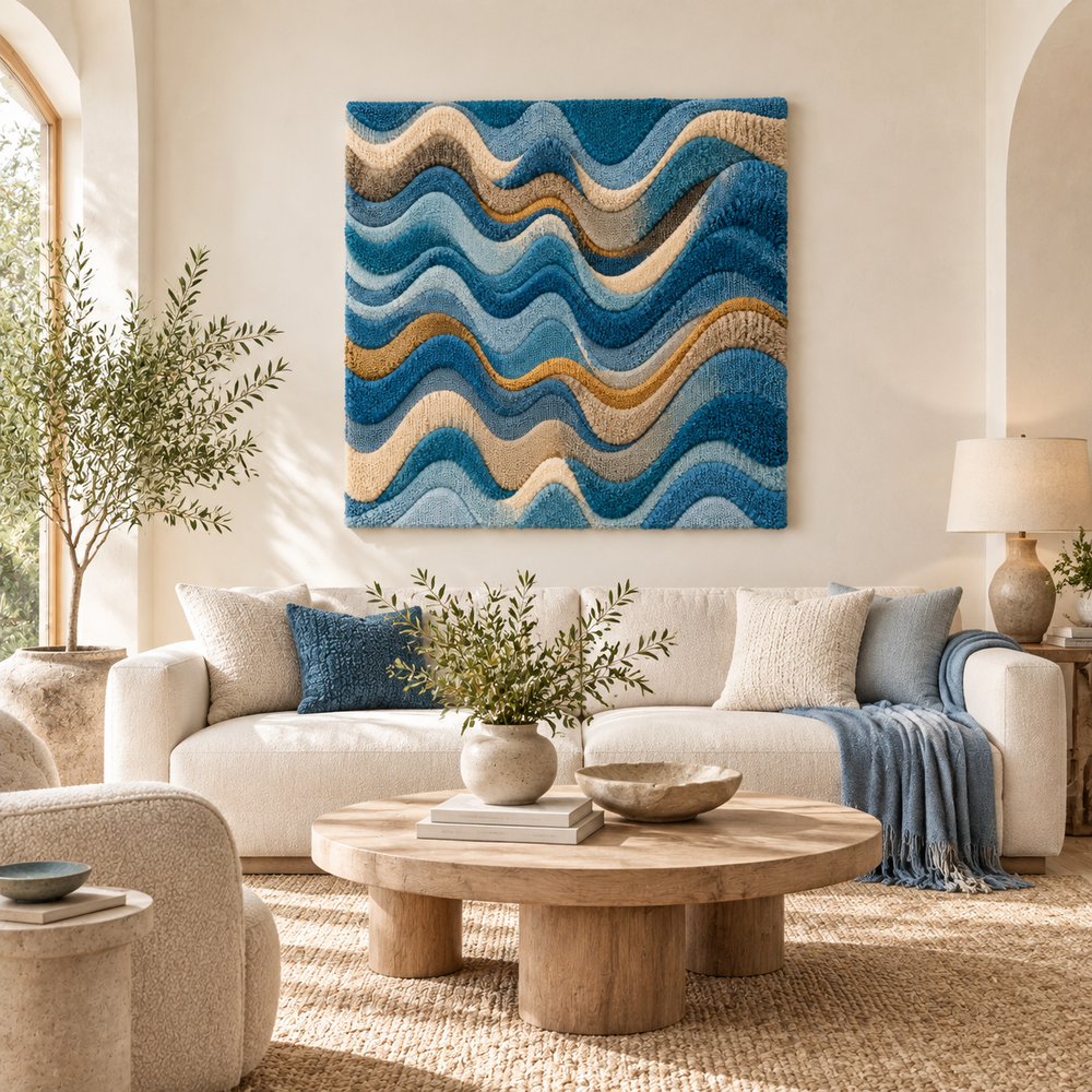 Tidal Blue Cadence — front-facing room scene
