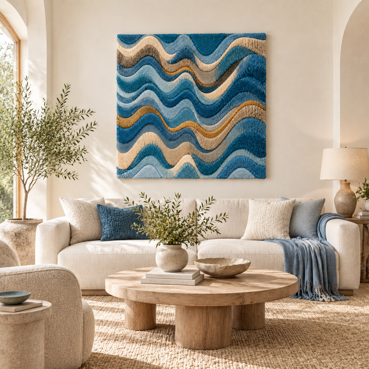 Tidal Blue Cadence — front-facing room scene