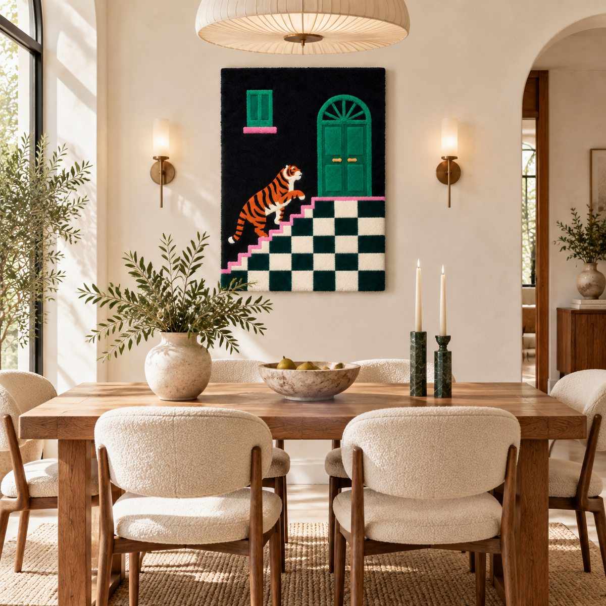 Tiger at the Emerald Door — room setting 1
