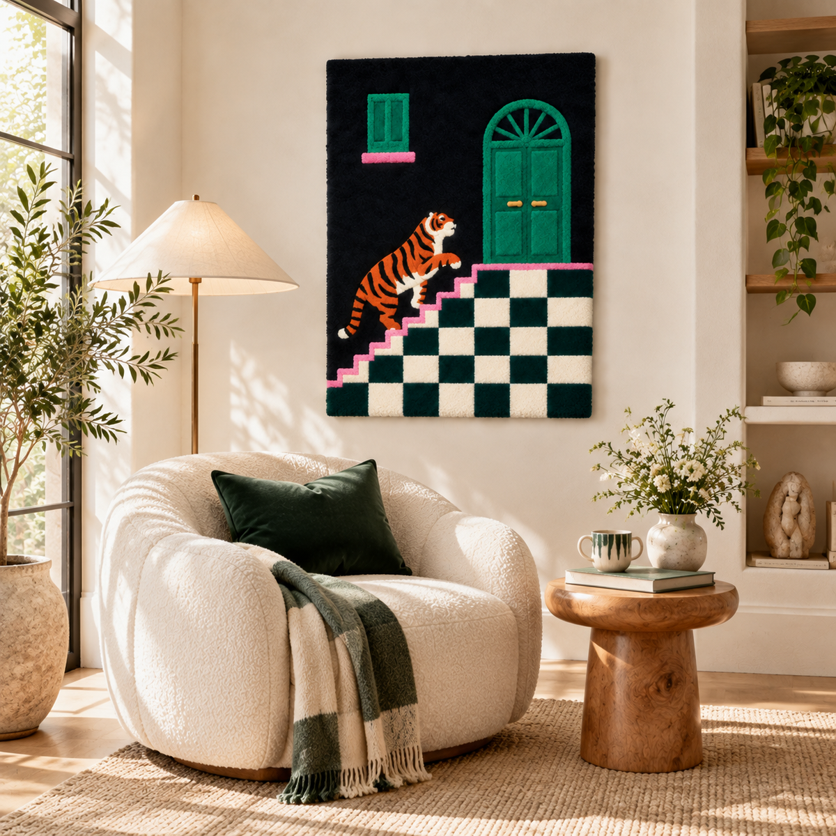 Tiger at the Emerald Door — room setting 2