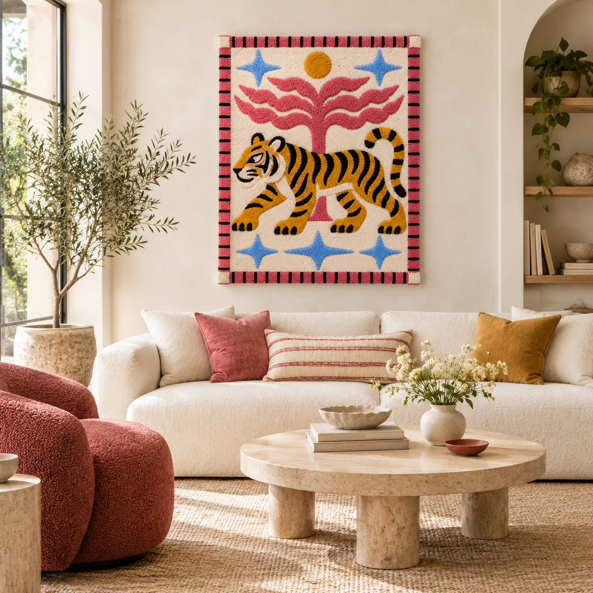 Tiger Beneath the Rose Tree — front-facing room scene [room-front]