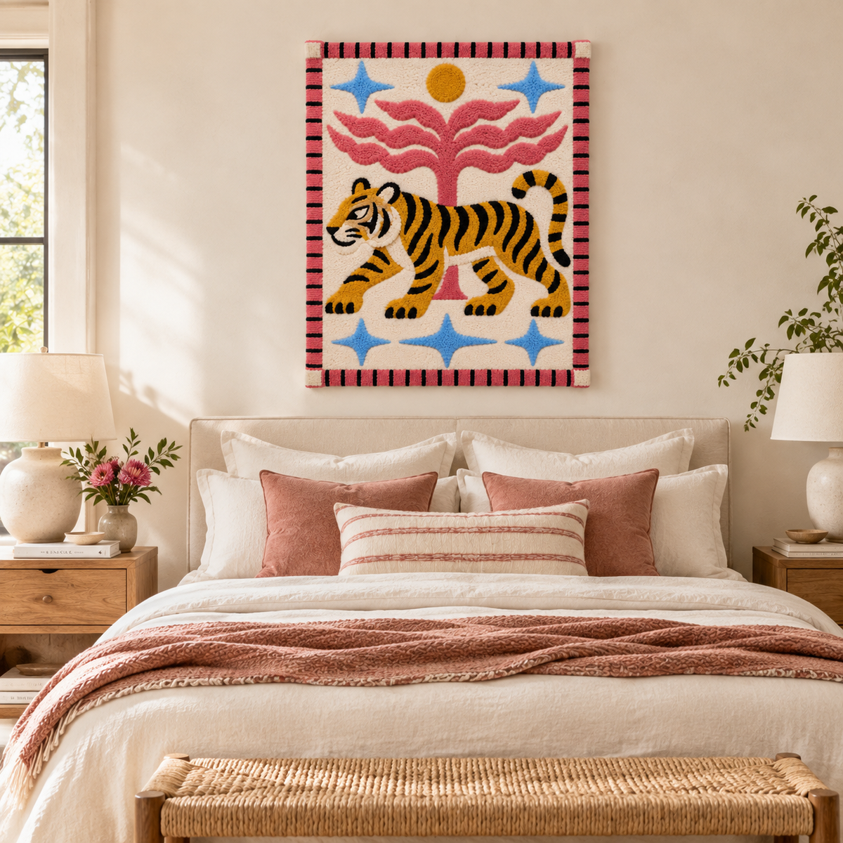 Tiger Beneath the Rose Tree — room setting 1