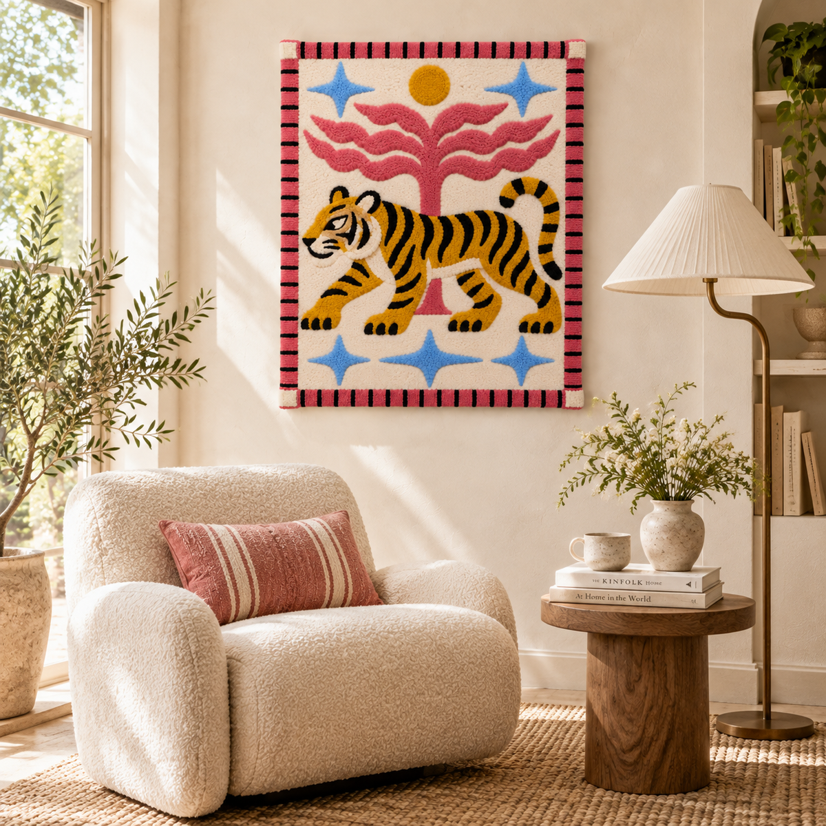 Tiger Beneath the Rose Tree — room setting 2