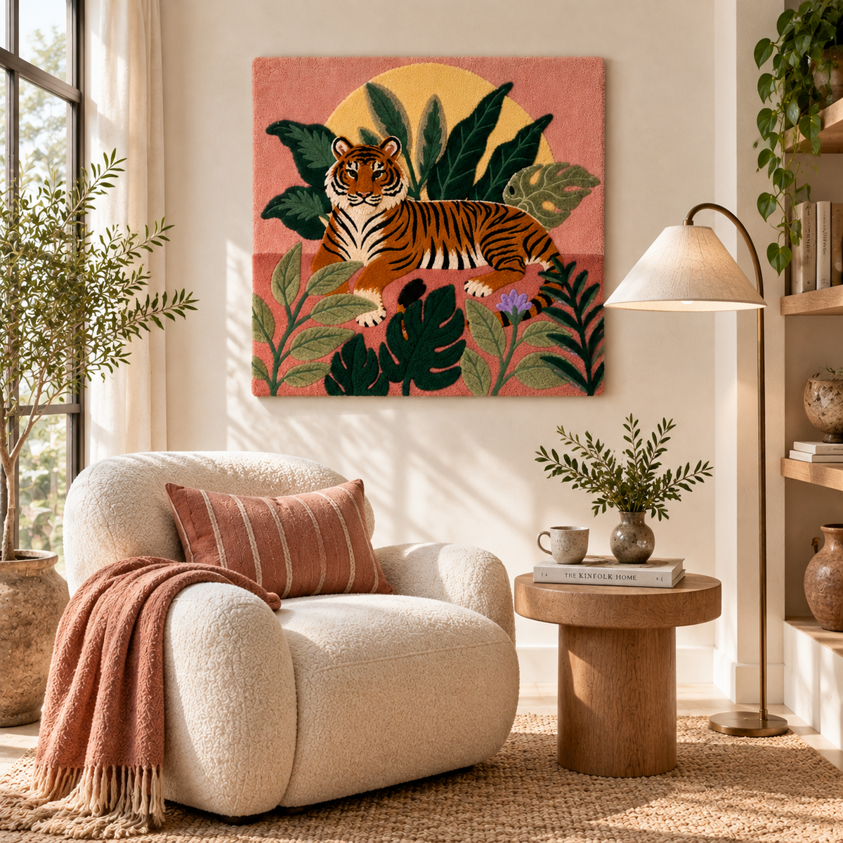 Tiger in the Rose Garden — room setting 1