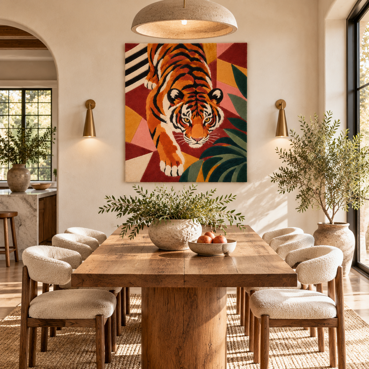Tiger Through Geometry by Hewn Earth Studio — room setting