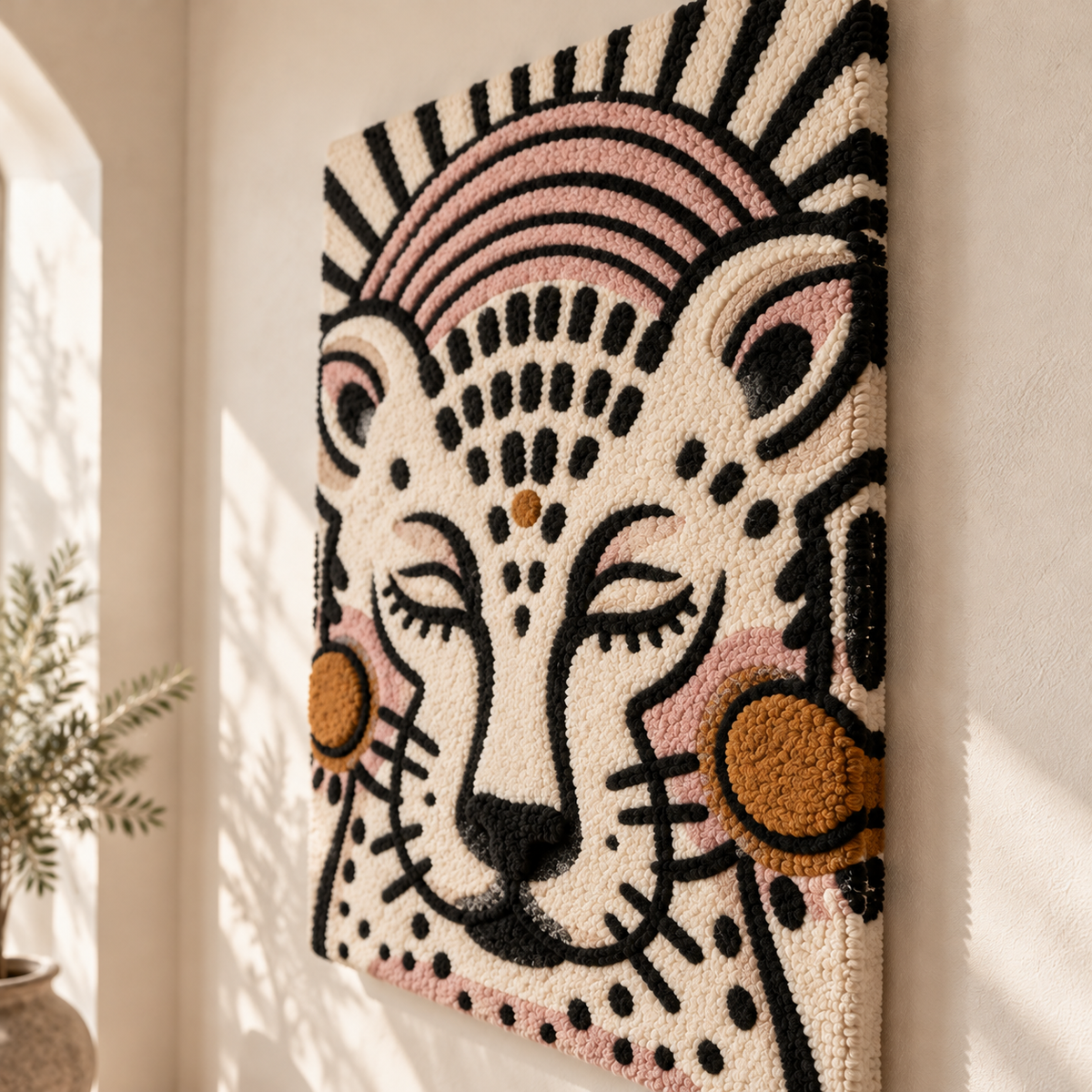 Blush Sun Cheetah by Treechild — angled relief view