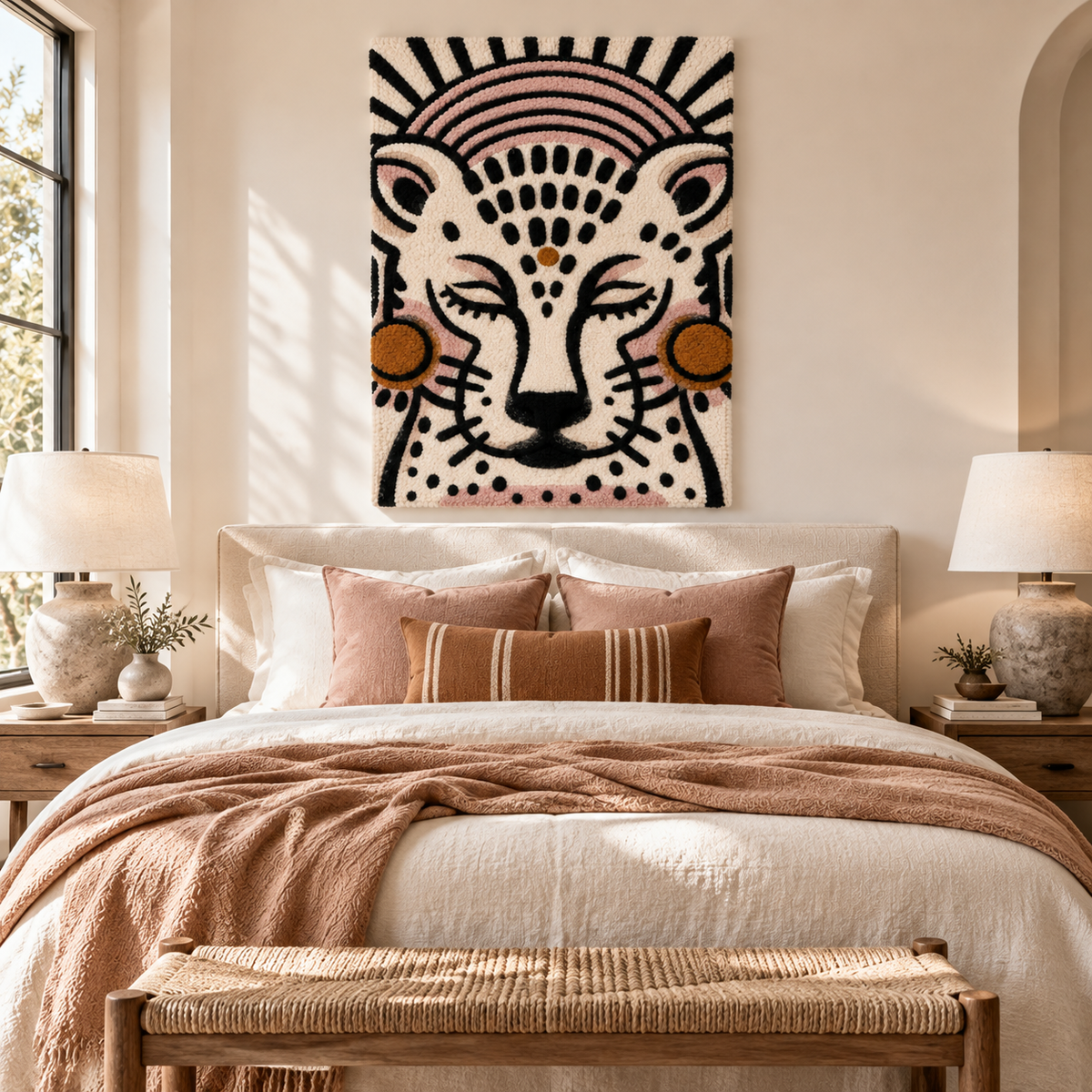Blush Sun Cheetah by Treechild — room setting