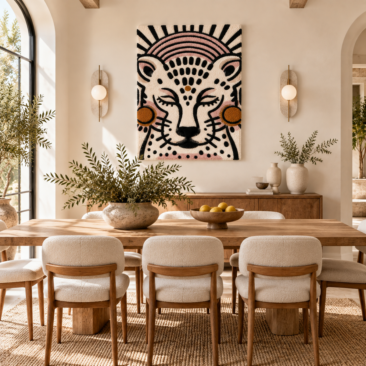 Blush Sun Cheetah by Treechild — room setting