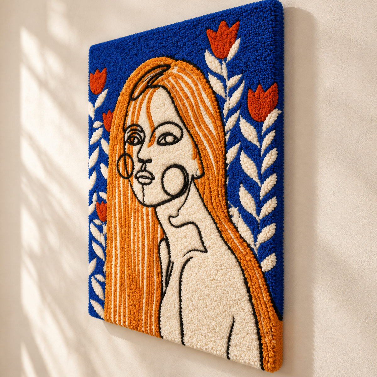 Cobalt Tulip Muse by Treechild — angled relief view
