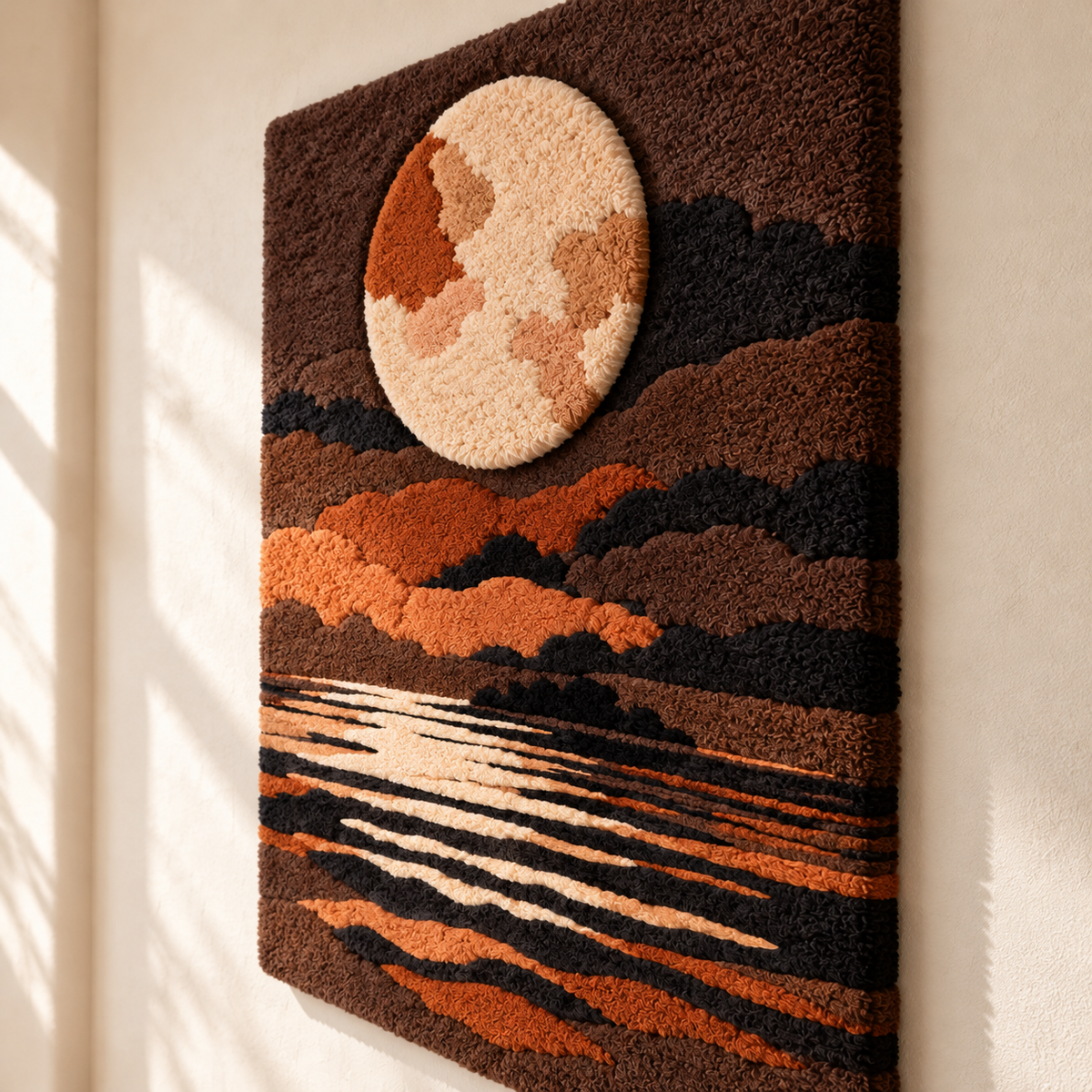 Copper Moonlit Sea by Treechild — angled relief view