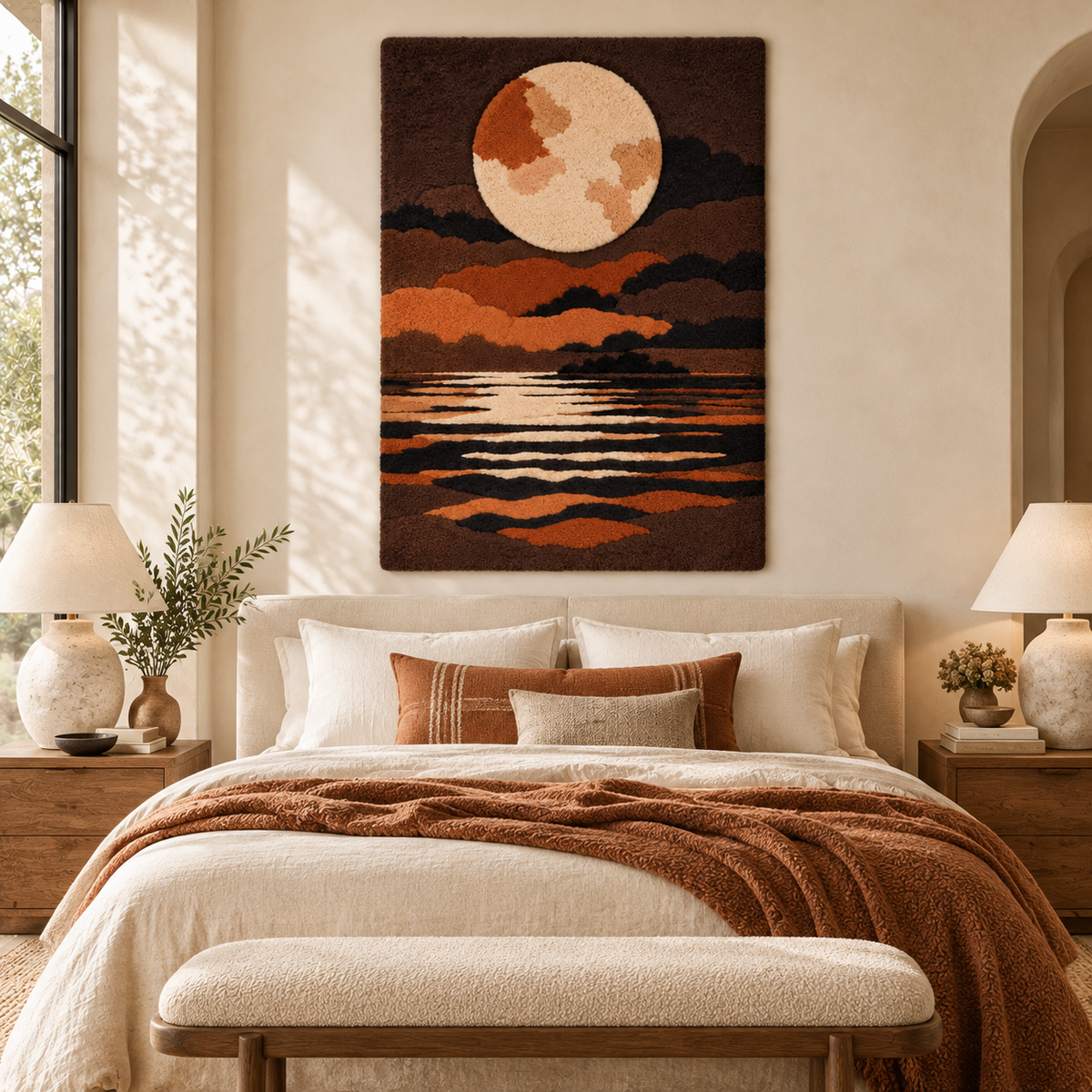 Copper Moonlit Sea by Treechild — room setting