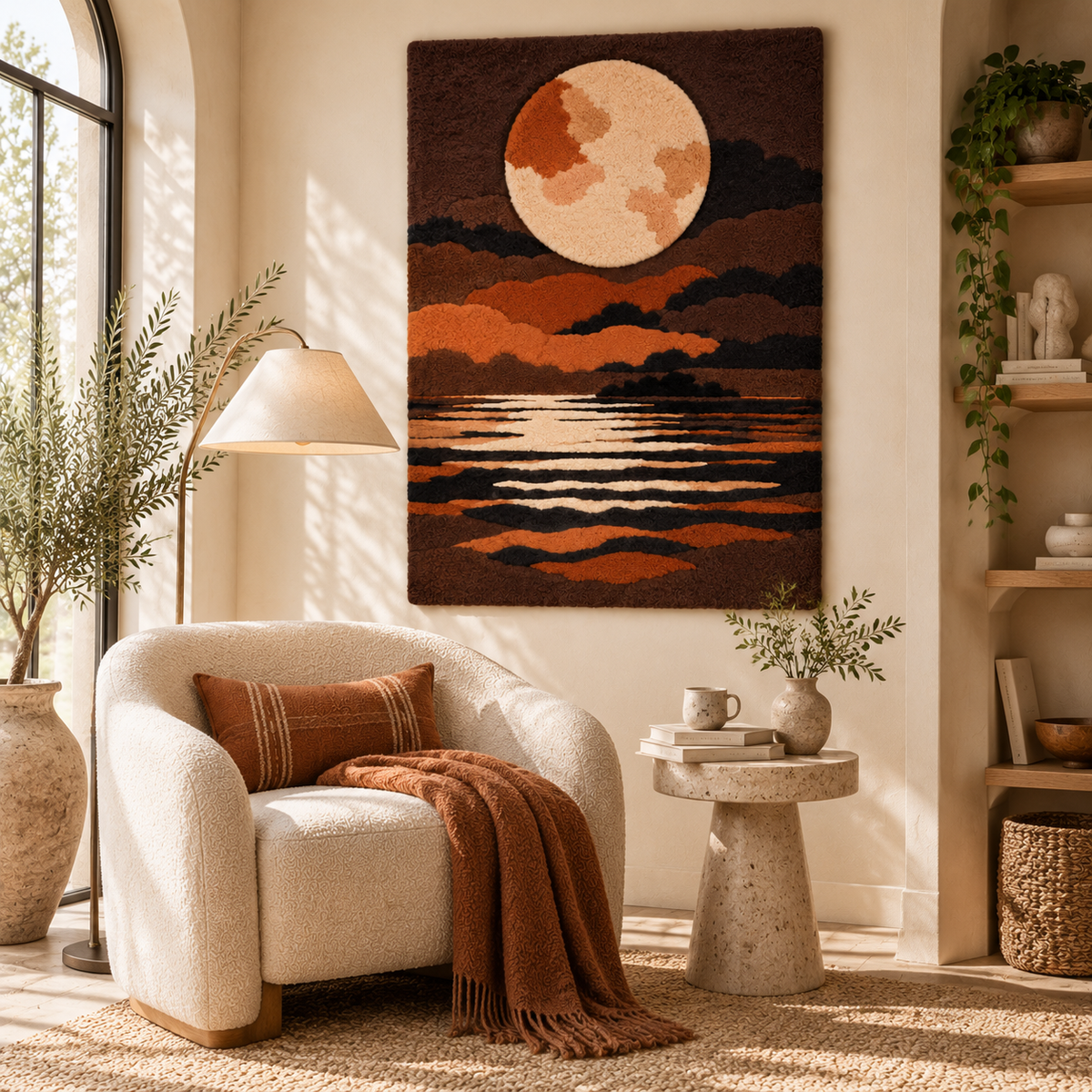 Copper Moonlit Sea by Treechild — room setting