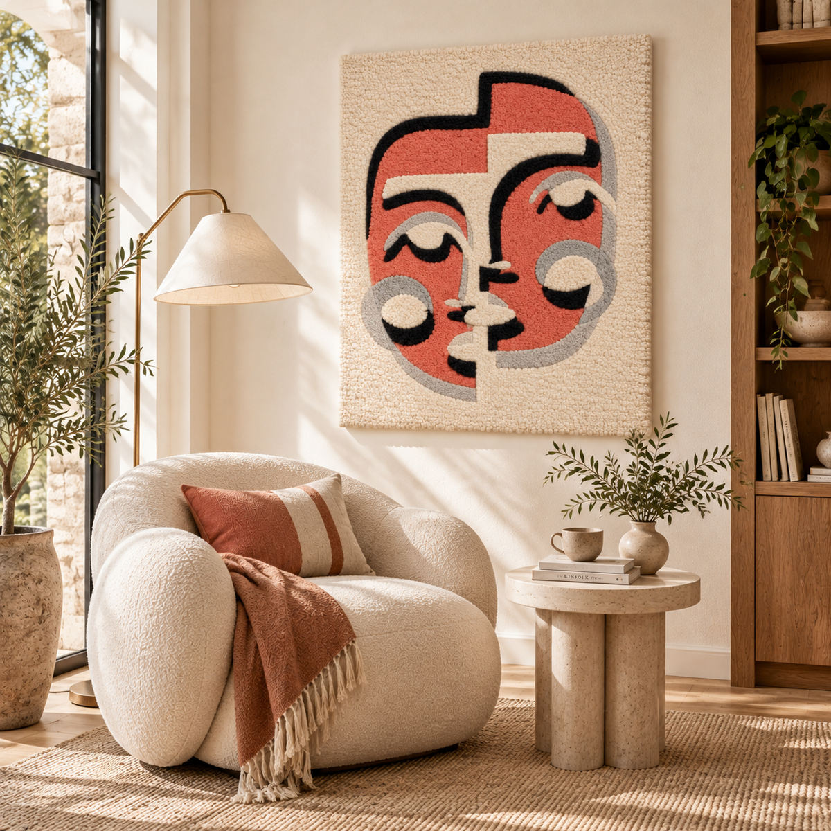 Coral Double Reverie by Treechild — room setting