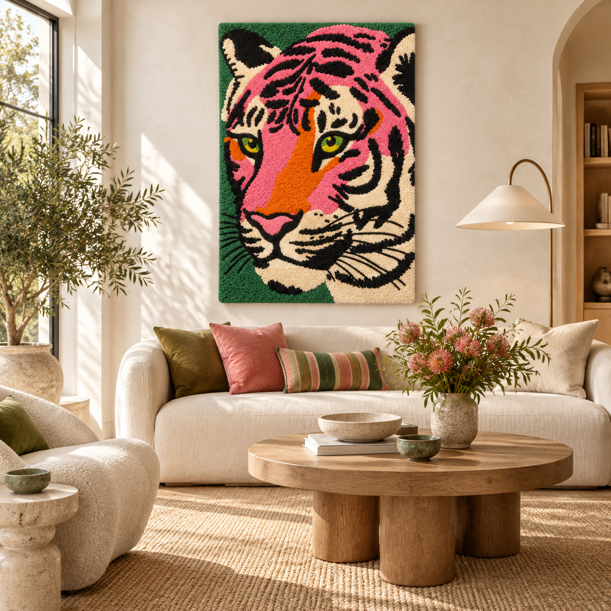 Electric Rose Tiger by Treechild — front-facing room scene [room-front]
