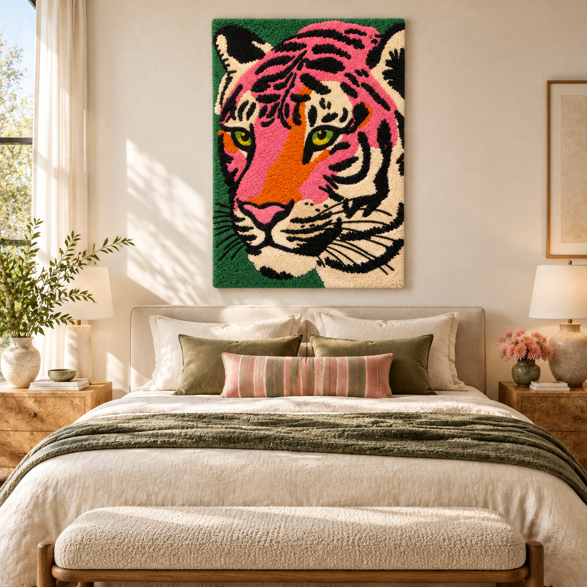 Electric Rose Tiger by Treechild — room setting