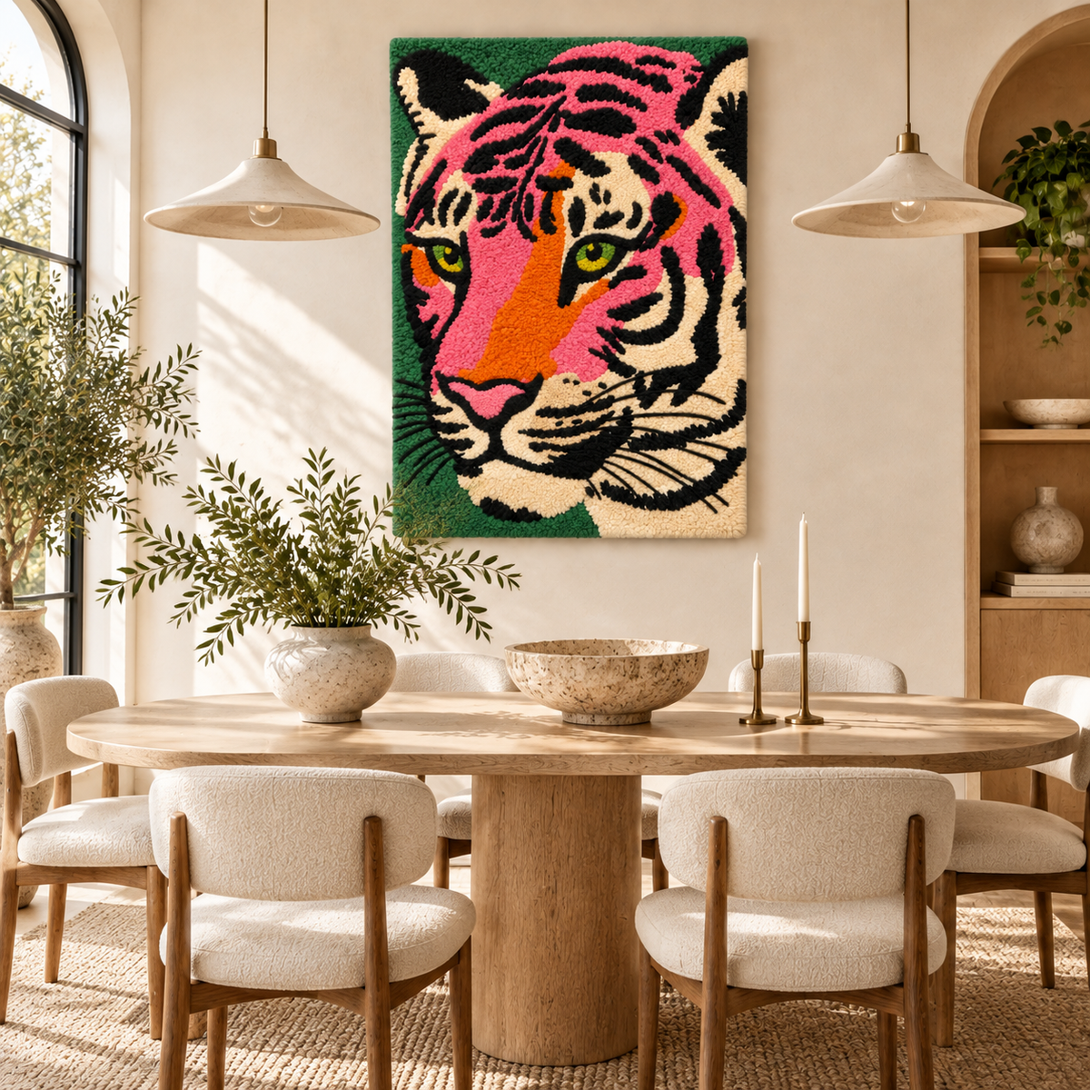 Electric Rose Tiger by Treechild — room setting