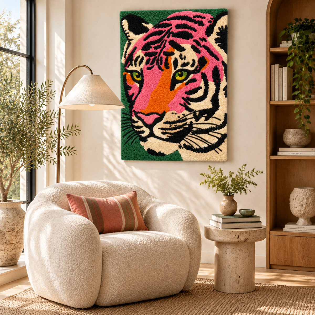 Electric Rose Tiger by Treechild — room setting