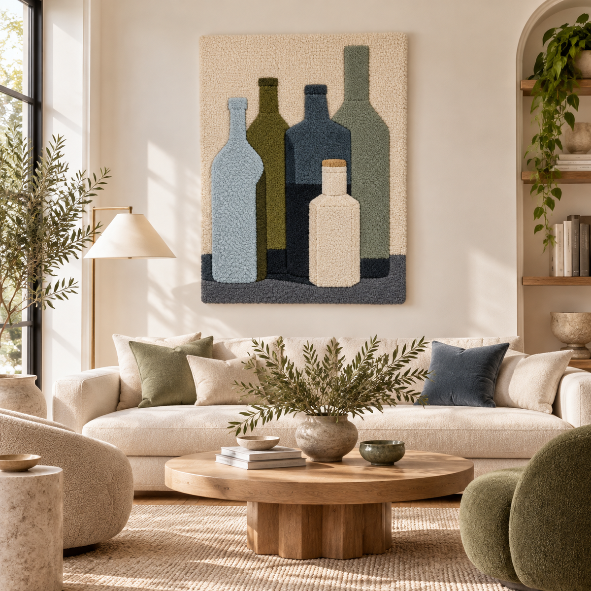 Five Quiet Bottles by Treechild — front-facing room scene [room-front]