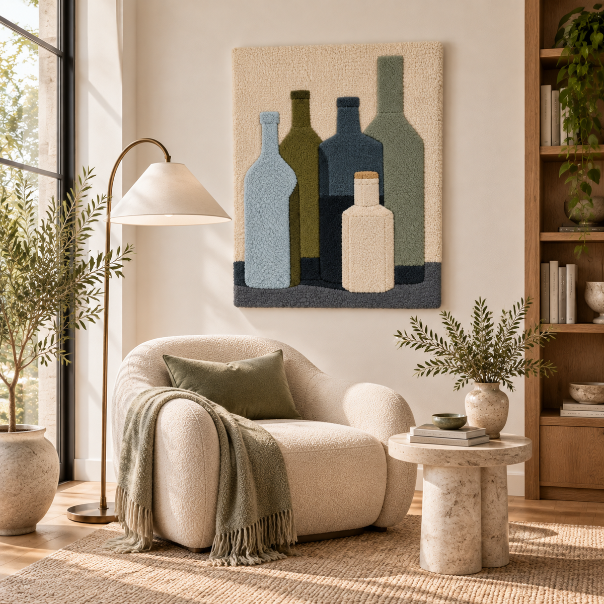 Five Quiet Bottles by Treechild — room setting