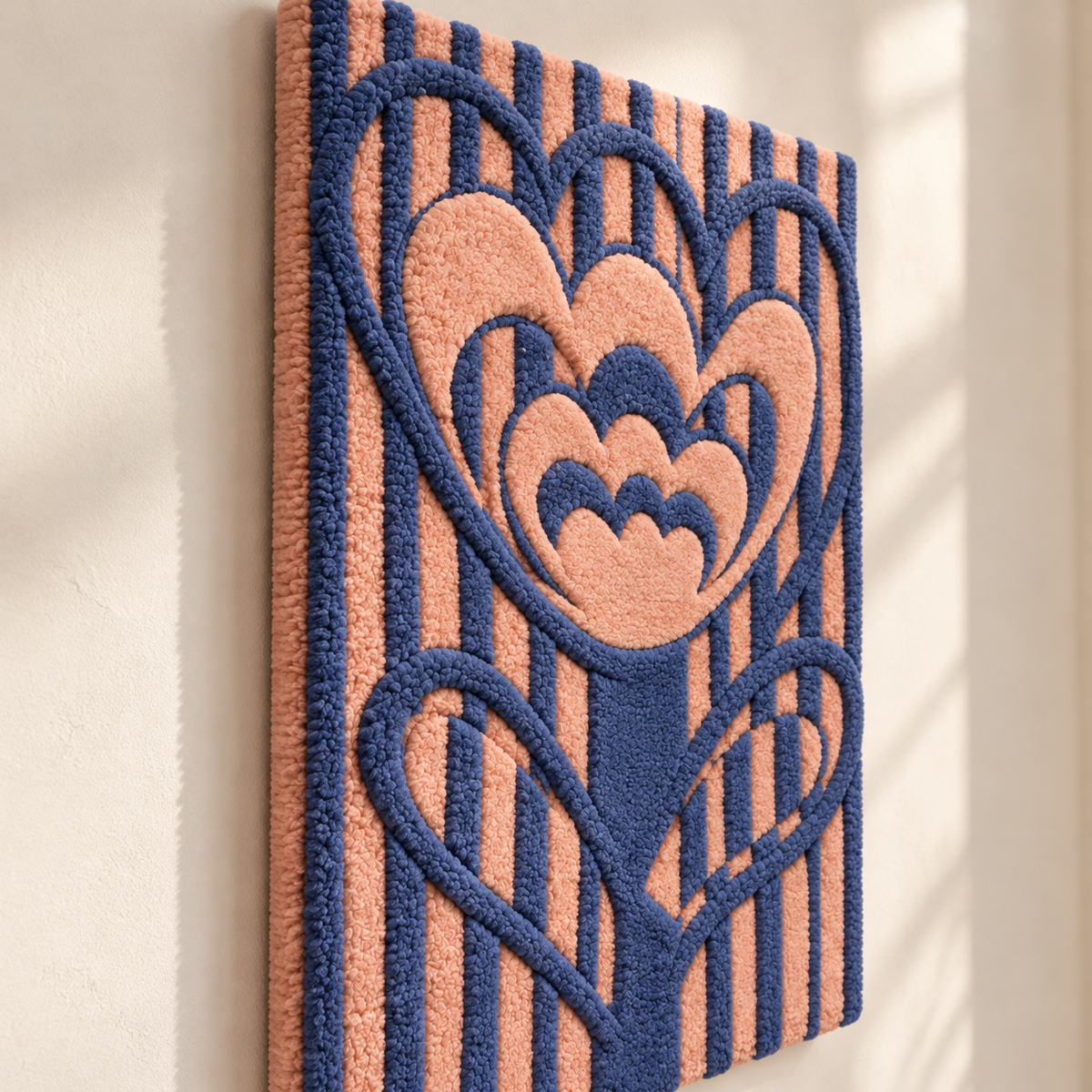 Heartflower in Blush by Treechild — angled relief view