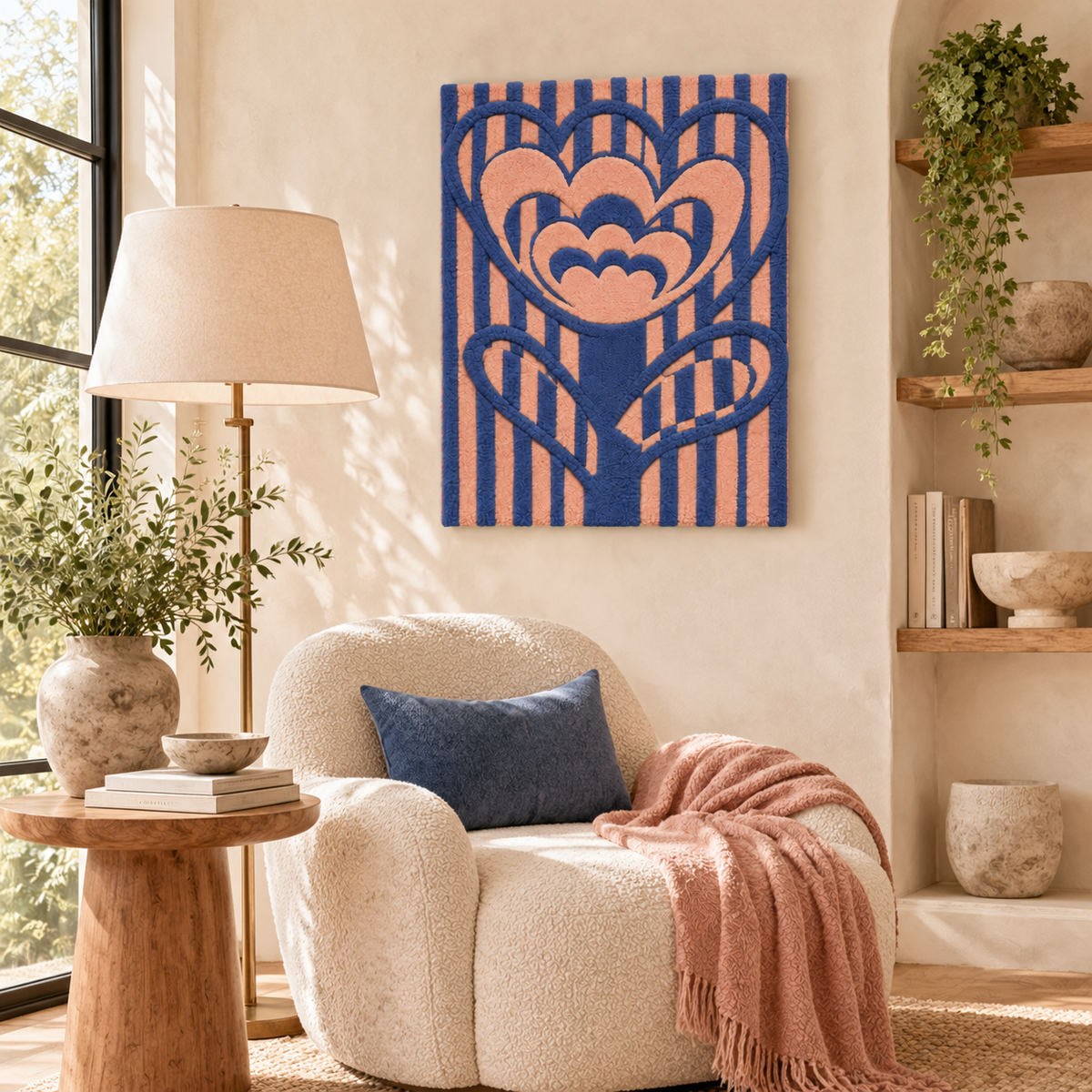 Heartflower in Blush by Treechild — room setting