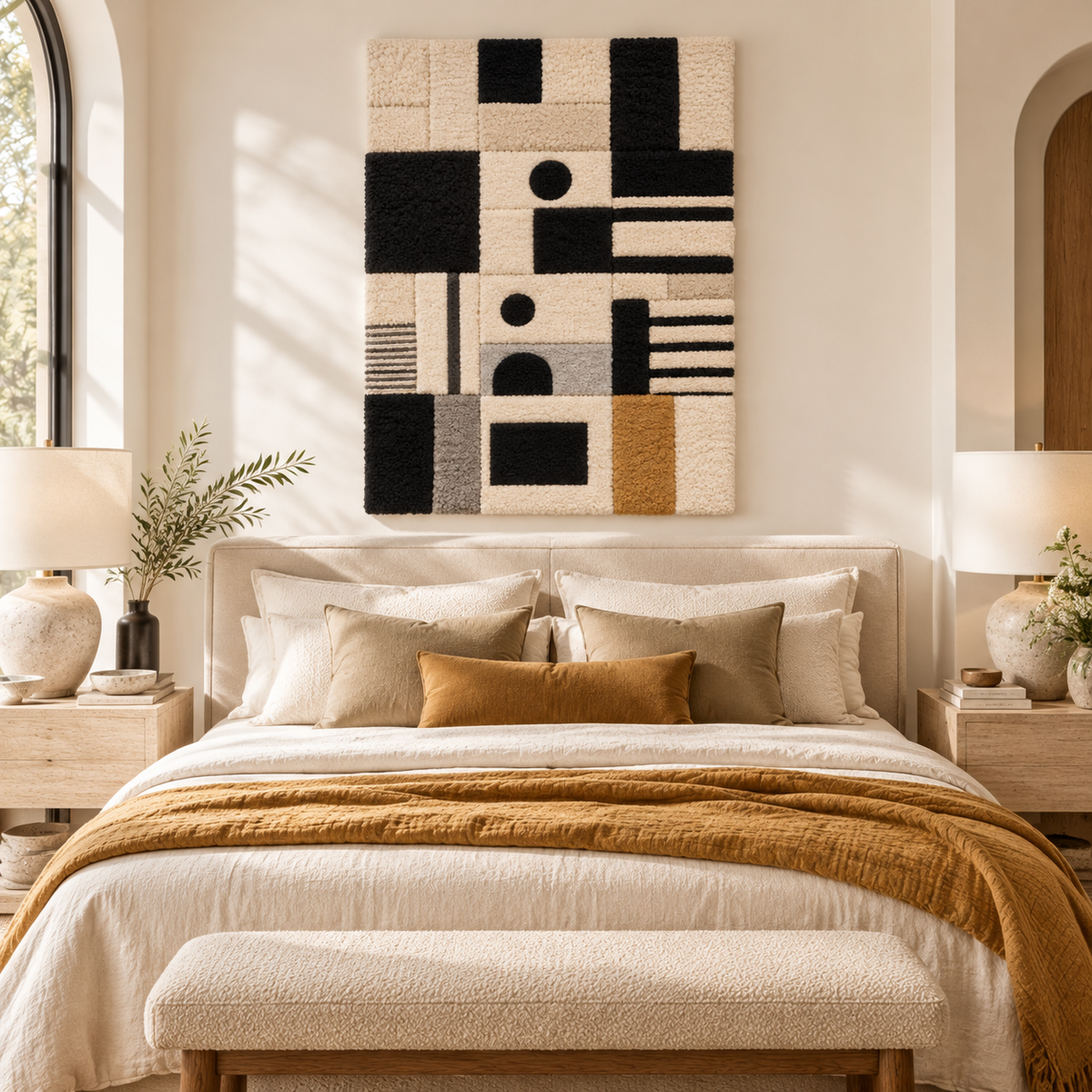 Ochre Geometry by Treechild — room setting