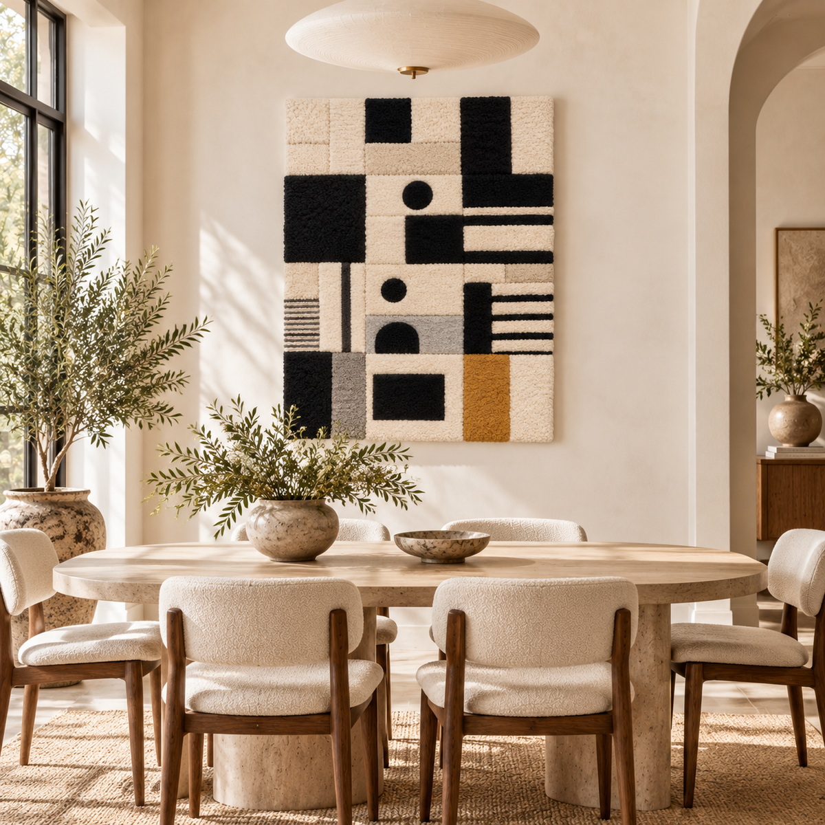 Ochre Geometry by Treechild — room setting
