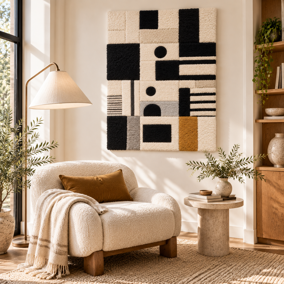 Ochre Geometry by Treechild — room setting