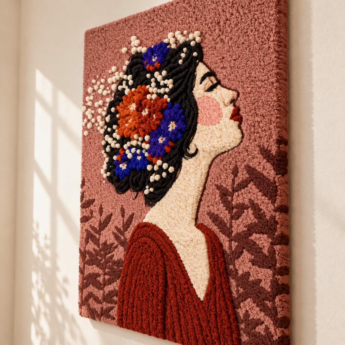 Rose Garland Profile by Treechild — angled relief view