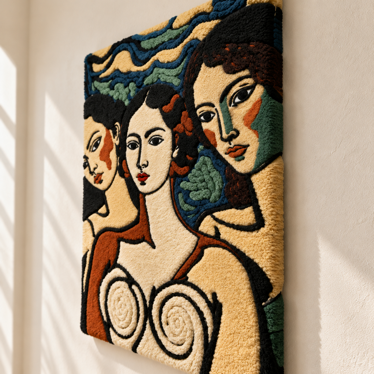 Three Muses at Dusk by Treechild — angled relief view