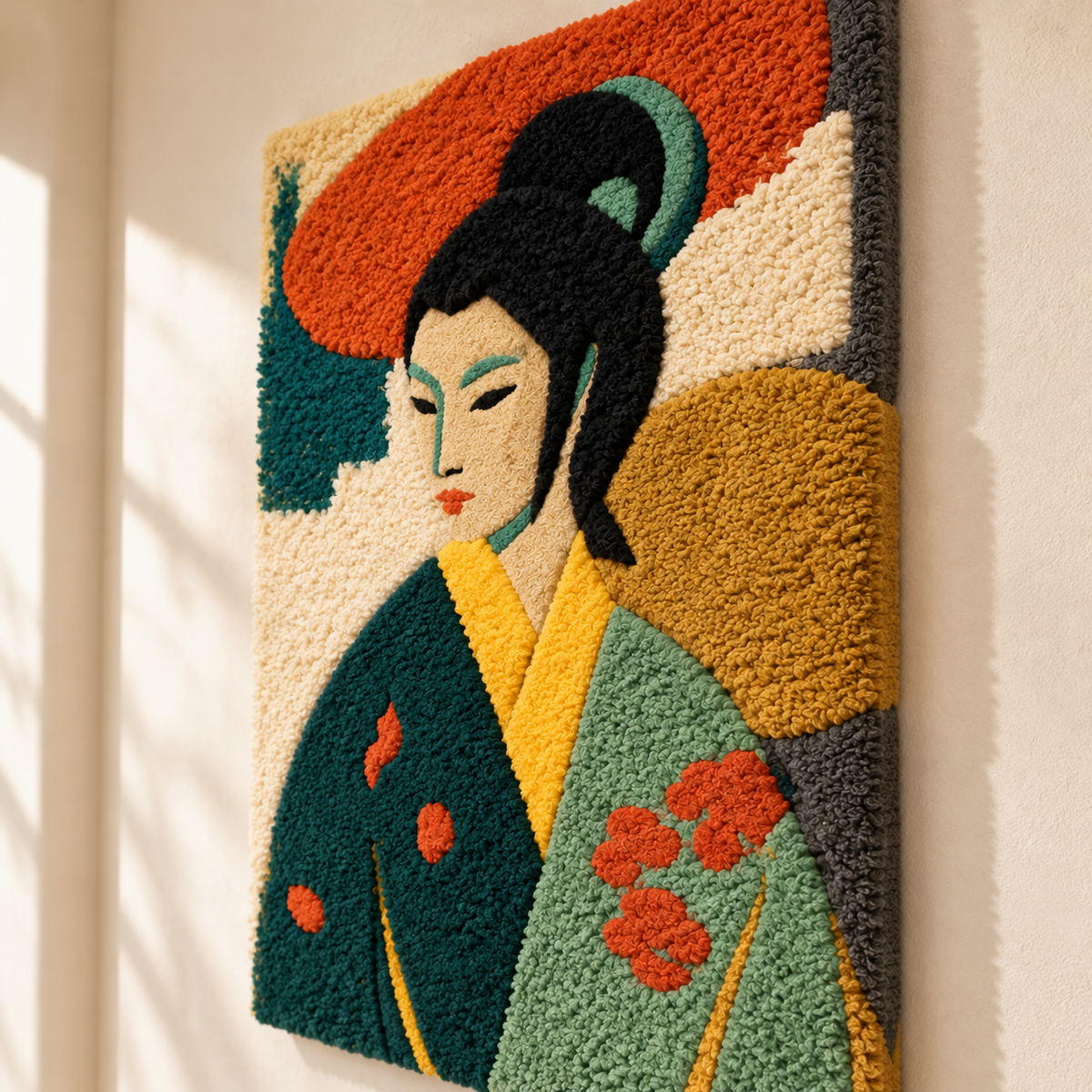 Vermilion Kimono by Treechild — angled relief view