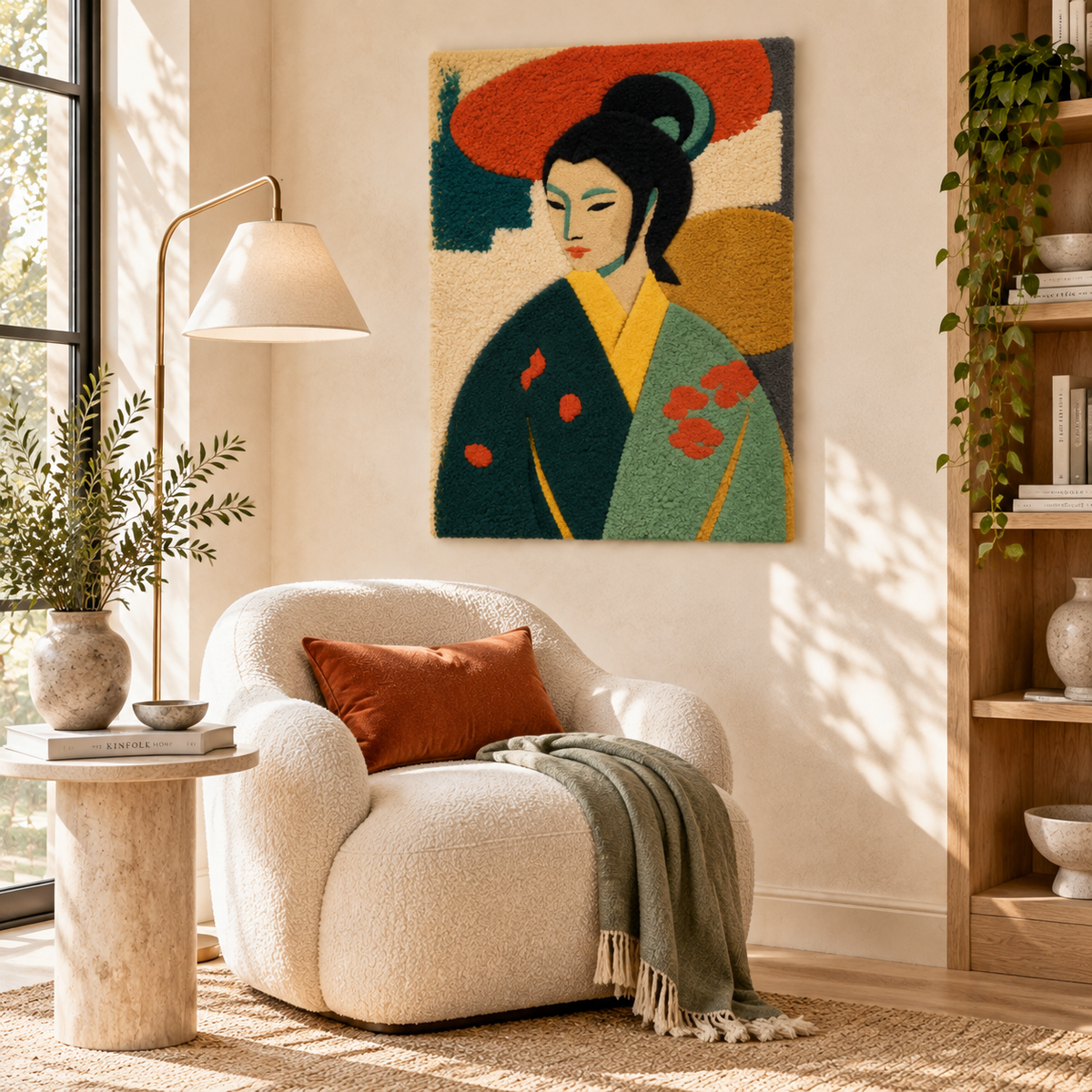 Vermilion Kimono by Treechild — room setting