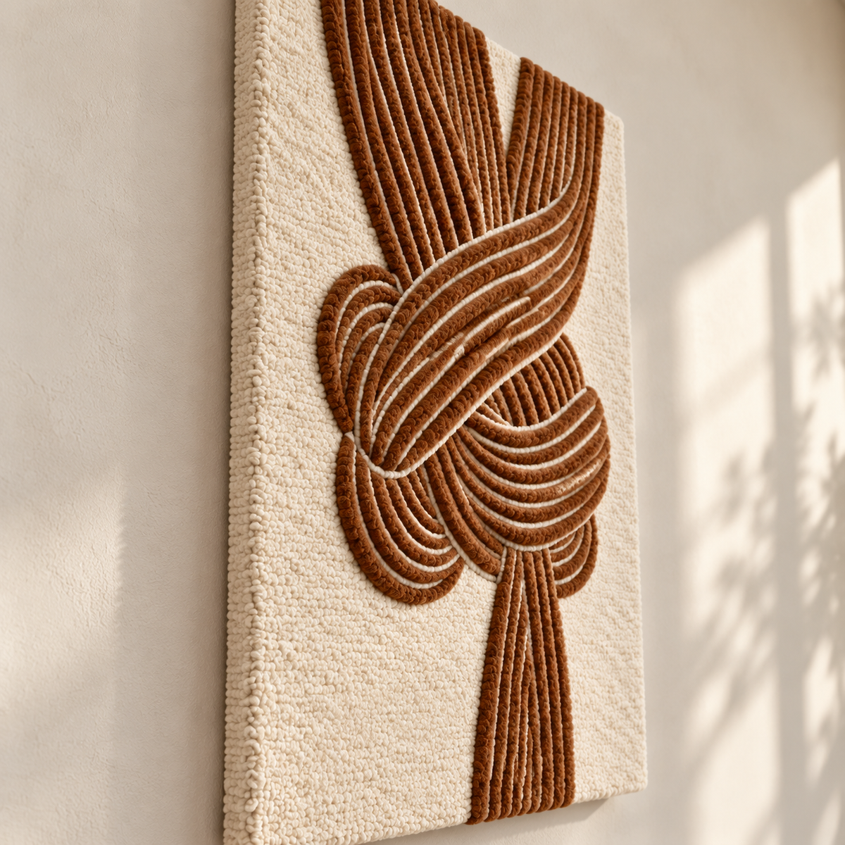 Walnut Infinity Knot by Treechild — angled relief view